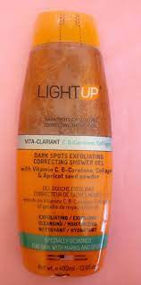 Light UP vita-clariant gel douche exfoliant correcteur de tâches noires