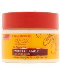 Crème of nature argan oil twirling custard curl styling gel